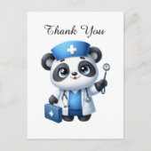 Carte Postale Nurse mignonne merci ours en peluche (Devant)