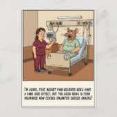 Carte Postale Nurse Talking To Patient With Rat Head Get Well (Devant)