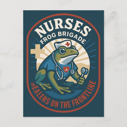Carte Postale Nurses Frog Brigade – Healers on the Frontline (Devant)