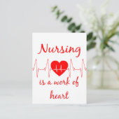 Carte Postale Nursing is a work of the Heart Inspirational Quota (Debout devant)