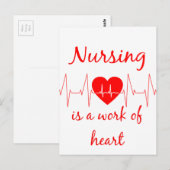Carte Postale Nursing is a work of the Heart Inspirational Quota (Devant / Derrière)