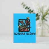 Carte Postale Nurturer la nature abeille et fleurs (Debout devant)