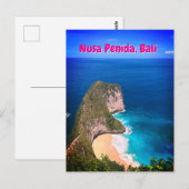 Carte Postale Nusa Penida, plage de Dinosaur (Devant / Derrière)