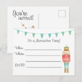 Carte Postale Nutcracker Christmas Postcard Invitation (Devant / Derrière)