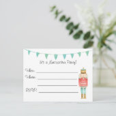 Carte Postale Nutcracker Christmas Postcard Invitation (Debout devant)