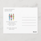 CARTE POSTALE NUTCRACKERS EN COULEUR D'EAU AVEC PHOTO NOËL (Dos)