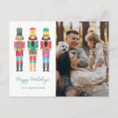CARTE POSTALE NUTCRACKERS EN COULEUR D'EAU AVEC PHOTO NOËL (Devant)