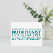 Carte Postale Nutritionniste 3% Talent (Debout devant)