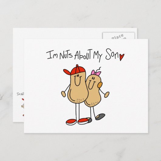 Carte Postale Nuts À propos de mes T-shirts et cadeaux (Devant / Derrière)