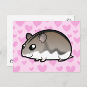 Carte Postale Nwarf Hamster Love (Devant / Derrière)