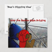 Carte postale NY 'Bear's Dizzying View' (Devant / Derrière)