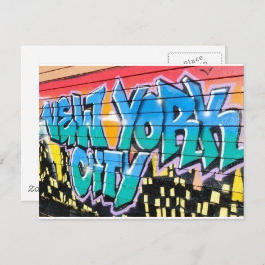 Carte Postale ny graffiti (Devant / Derrière)