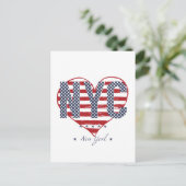 Carte Postale NYC American Flag Heart (Debout devant)