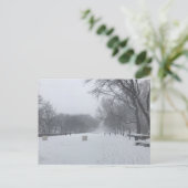 Carte Postale NYC Blizzard Upper West Side Riverside Park Neige (Debout devant)