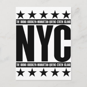 Carte Postale NYC Boroughs
