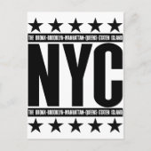 Carte Postale NYC Boroughs (Devant)