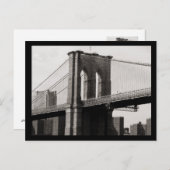 Carte Postale NYC Brooklyn Bridge Closeup (Devant / Derrière)