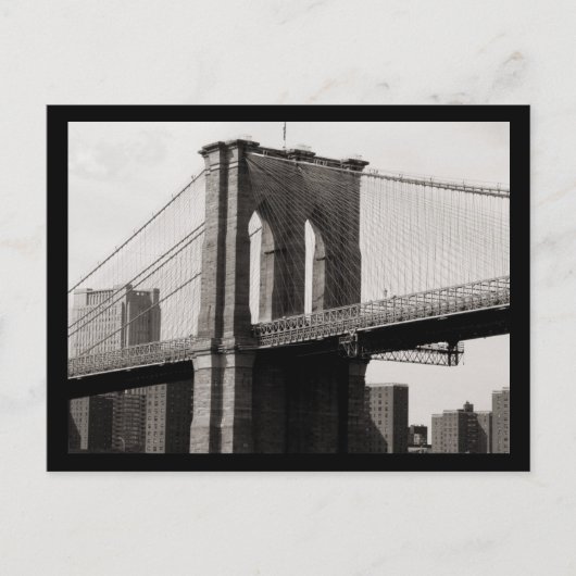 Carte Postale NYC Brooklyn Bridge Closeup (Devant)