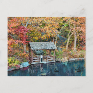 Carte Postale NYC Central Park Automne, Lac & Little Dock