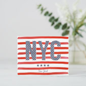 Carte Postale NYC | Design rouge, blanc et bleu (Debout devant)
