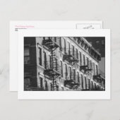 Carte postale NYC Fire échappe (Devant / Derrière)