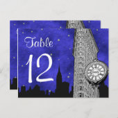 Carte Postale NYC Flatiron Skyline Silhouette Bl S2 Numéro de ta (Devant / Derrière)