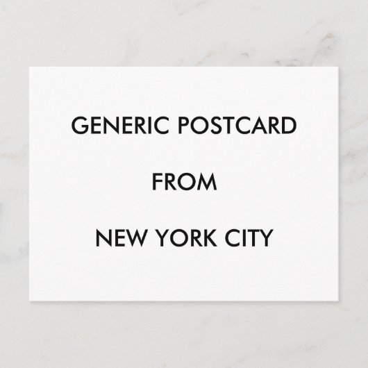 Carte postale - NYC Générique (Devant)