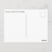 Carte postale NYC Lexington et Chrysler (Dos)