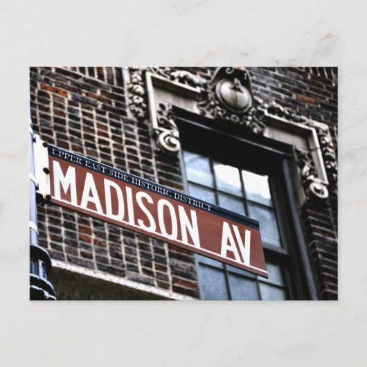 Carte Postale NYC Madison Ave (Devant)