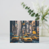 Carte Postale NYC Manhattan Taxis Jaunes (Debout devant)