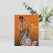 Carte Postale NYC psychédélique : Statue de la Liberté 001 (Debout devant)