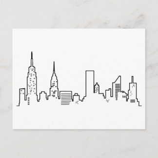 Carte Postale NYC Skyline Postcard