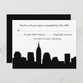 Carte postale NYC Skyline RSVP - Noir (Devant / Derrière)
