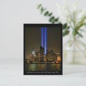 Carte Postale NYC Skyline : WTC 9/11 Hommage À La Lumière 2013 # (Debout devant)