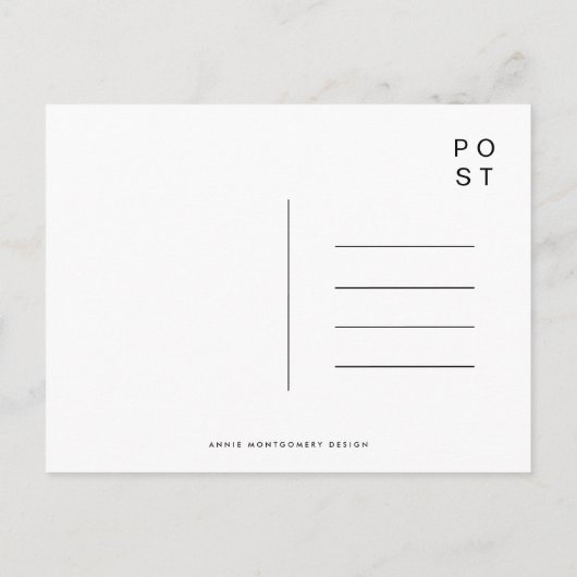 Carte postale NYC Stocker noir et blanc (Dos)