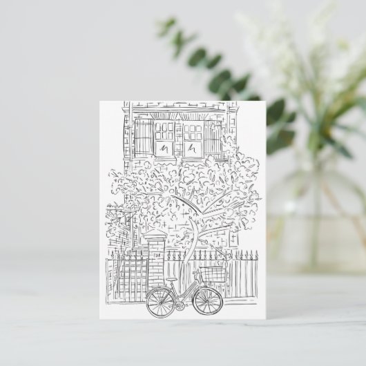 Carte postale NYC Stocker noir et blanc (Debout devant)