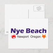 Carte Postale Nye Beach Newport Oregon (Devant / Derrière)