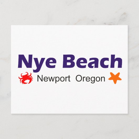 Carte Postale Nye Beach Newport Oregon (Devant)