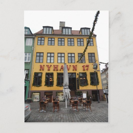 Carte Postale Nyhaven 17 Restaurant Copenhague Danemark (Devant)