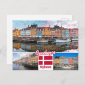 Carte Postale Nyhavn Copenhagen Danemark (Devant / Derrière)