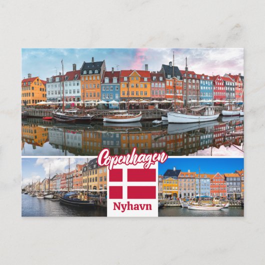Carte Postale Nyhavn Copenhagen Danemark (Devant)