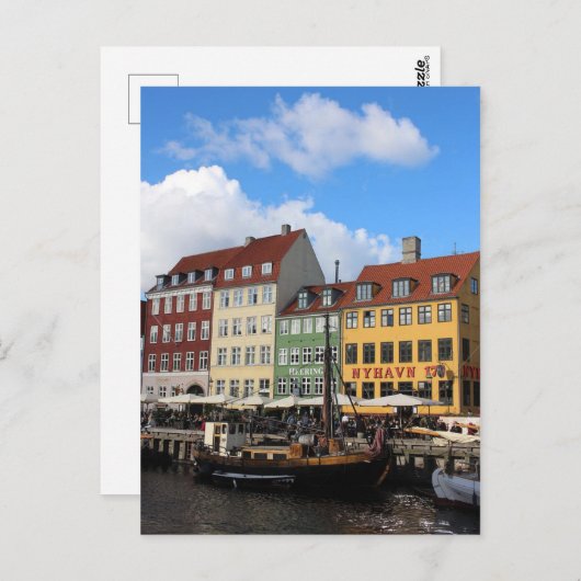 Carte Postale Nyhavn Copenhagen Danemark (Devant / Derrière)