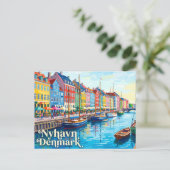 Carte Postale Nyhavn Danemark (Debout devant)