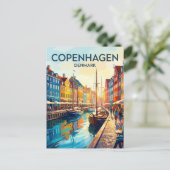 Carte Postale Nyhavn Danemark (Debout devant)