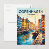Carte Postale Nyhavn Danemark (Devant / Derrière)