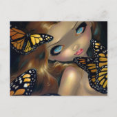 Carte postale "Nymphe avec monarques" (Devant)