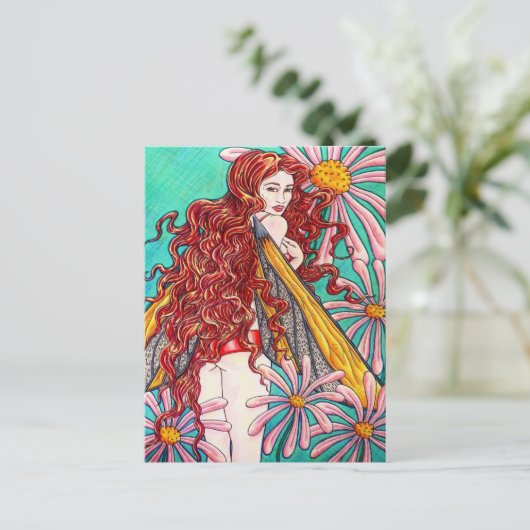 Carte Postale 'Nymphe des fleurs' (Debout devant)