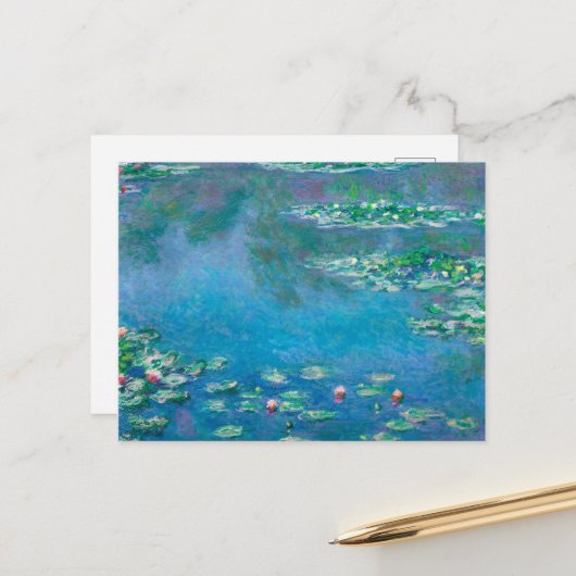 Carte Postale Nymphes, Claude Monet (Devant/Arrière en situation)