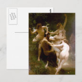Carte Postale Nymphes et Satyr, William-Adolphe Bouguereau (Devant / Derrière)
