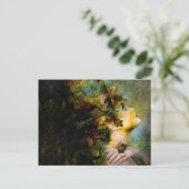 Carte Postale nymphette en bois (Debout devant)